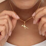 18ct Gold Origami T Rex Dinosaur Charm Necklace, thumbnail 1 of 6