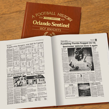 Ucf Knights Personalised Gift Newspaper Book, 7 of 12