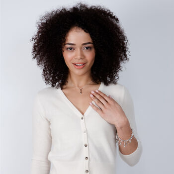 Wishbone Drop Pendant In Silver Or Gold, 6 of 12