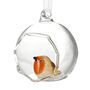 Handmade Open Glass Bauble With Robin, thumbnail 1 of 4
