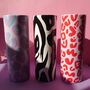 Pink Leopard Print Hand Painted Tall Vase, thumbnail 5 of 6