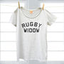 Rugby Widow Sports Range Of Ladies Organic Tshirt Tops, thumbnail 1 of 5