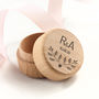 Personalised Wooden Special Date Ring Box, thumbnail 2 of 3