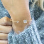 Mother Of Pearl And Crystal Bangle Bracelet, thumbnail 1 of 7