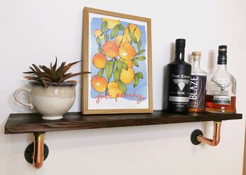 Copper Pipe And Reclaimed Wood Shelf, 4 of 8