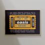 Oasis 2025 Tour Setlist Personalised Ticket Print, thumbnail 2 of 3