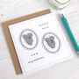 Twins Congratulations Baby Card, Monochrome, thumbnail 1 of 3