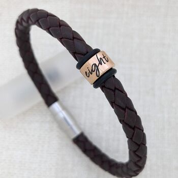 Leather Bracelet For 8th Wedding Anniversary, 2 of 4