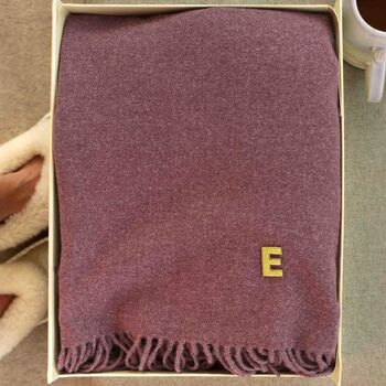 Personalised Cashmere Blanket Scarf Christmas Gift, 7 of 10