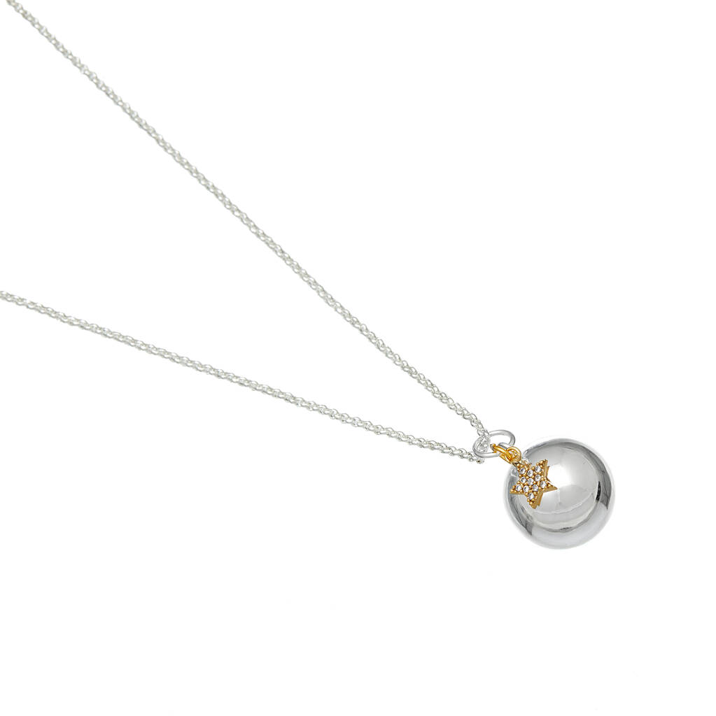 Pregnancy Necklace With Sparkling Gold Plated Star By The Good Karma
