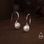 Genuine Freshwater Pearl Drop Hook Earrings, thumbnail 2 of 11