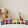 Personalised Bright Coloured Wooden Train, thumbnail 2 of 8