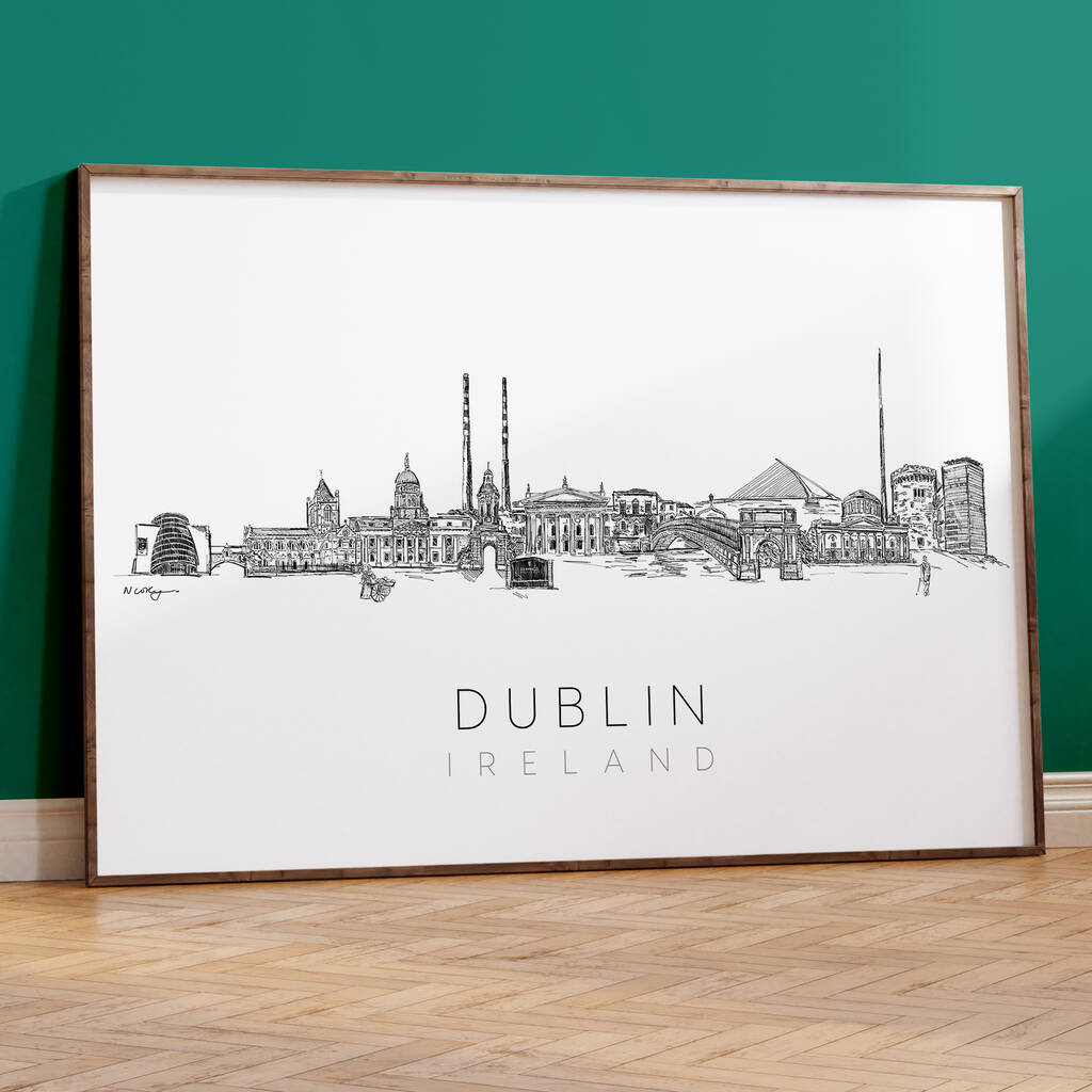 Dublin Ireland Skyline Art Print, 1 of 8