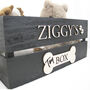 Large Black Dog Toy Storage Box With Raised Design, thumbnail 7 of 9