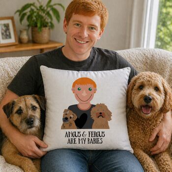 Personalised Cushion Gift For Dog Dads, 2 of 12