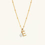 Pearl Letter Necklace 925 Silver Gold Plated Vermeil, thumbnail 4 of 7