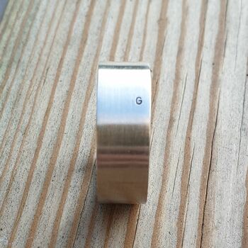Personalised Wide Letter Ring, 3 of 5