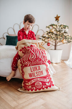 The Red Rowland Personalised Christmas Sack, 2 of 3