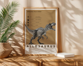 Dinosaurs Predator Series Set Of Six Art Prints, 6 of 12