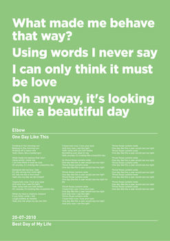 Wedding Song Lyrics Print With Highlighted Lyric, 5 of 8