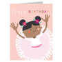 Mini Ballerina Happy Birthday Card, thumbnail 2 of 5