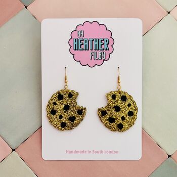 Cookie Glitter Earrings / 'One Tough Cookie' / Strength And Encouragement Gift / Gift For Bakers, 2 of 7