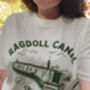 'As Seen On Tv' Ragdoll Canal Cruises Ltd Screen Printed T Shirt, thumbnail 3 of 4