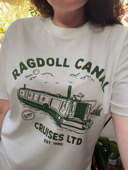 'As Seen On Tv' Ragdoll Canal Cruises Ltd Screen Printed T Shirt, 3 of 4