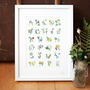 Inky Wildflower Alphabet A To Z Illustrated Print, thumbnail 4 of 11