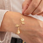 Gold Plated Rose Bracelet, thumbnail 2 of 4