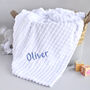 Personalised White Embossed Baby Blanket, thumbnail 1 of 8