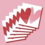 Pink And Red Overlapping Hearts Card, thumbnail 3 of 5