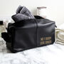 Personalised Luxury Black Leatherette Wash Bag, thumbnail 7 of 7