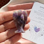 Amethyst Angel Crystal 4cm With Gift Bag, thumbnail 1 of 5