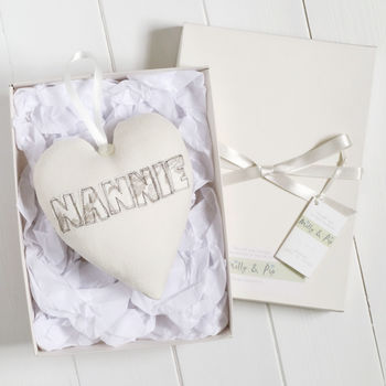 Personalised Embroidered Name Heart Gift, 11 of 12