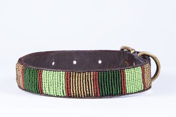 Leather Beaded Dog Collar, 4 of 12