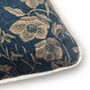 Luxury Heavy Linen Blend Cushion Spring Navy And Gold Floral, thumbnail 3 of 4