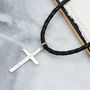 Personalised Sterling Silver Cross And Necklet, thumbnail 1 of 4