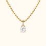 Waterproof Teardrop Cubic Zirconia Pendant Necklace, thumbnail 1 of 2