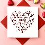 Personalised 'Love You' Heart Card, thumbnail 1 of 4