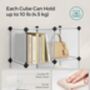 15 Cubes Storage Organiser Shelves Unit Plastic Closet, thumbnail 3 of 10