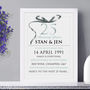 Personalised Silver Wedding Anniversary Typography, thumbnail 8 of 9