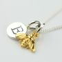 Personalised Miniature Gold Plated Bee Necklace, thumbnail 4 of 5