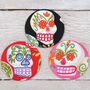 Sugar Skull Handbag Or Pocket Mirror, Three Colours, thumbnail 1 of 4