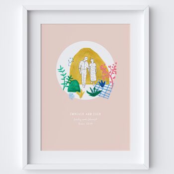 Personalised Forever And Ever Wedding Art Print, 2 of 4