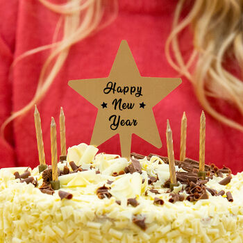 'Happy New Year' Gold Star Cake Topper, 2 of 6