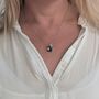 The Trio Black Onyx Necklace, Silver, thumbnail 2 of 7