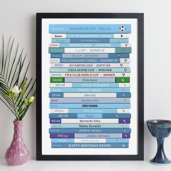 Football Team Print Personalised Year Gift, 2 of 12