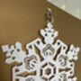 Laser Cut Snowflake Star Decoration Card, thumbnail 3 of 3
