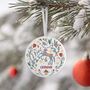 Personalised Winter Wonderland Reindeer Ceramic Bauble, thumbnail 2 of 4